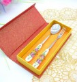 廚美餐具  紅玫瑰刀叉匙二件套