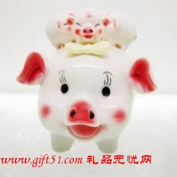 超可愛五豬納福儲(chǔ)蓄罐 陶瓷存錢罐