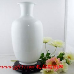 純白胎長方形花瓶定制