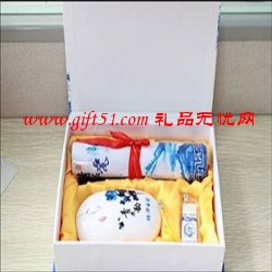 青花瓷時(shí)代商務(wù)套裝定制(筆+U盤+無線鼠標(biāo)）