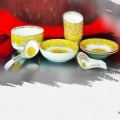 十八頭滿園春色餐具(釉下五彩)