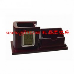 木制萬(wàn)年歷筆筒 商務(wù)辦公筆筒
